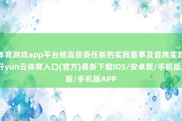体育游戏app平台杨嵩获委任新的实践董事及首席实践官-开yun云体育入口(官方)最新下载IOS/安卓版/手机版APP