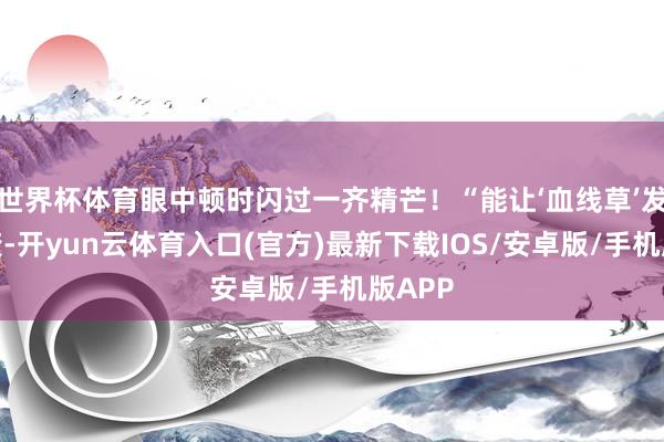 世界杯体育眼中顿时闪过一齐精芒！“能让‘血线草’发生异变-开yun云体育入口(官方)最新下载IOS/安卓版/手机版APP